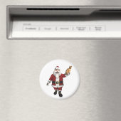 Santa Claus mit rotem Tabby Magnet (In Situ (Geschirrspüler))