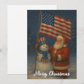 Santa Claus mit Schneemann Weihnachten (Vorne/Hinten)