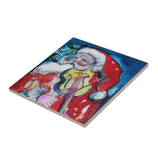 SANTA CLAUS MIT VIOLIN FLIESE (Seite)