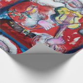 SANTA CLAUS MIT VIOLIN GESCHENKPAPIER (Ecke)