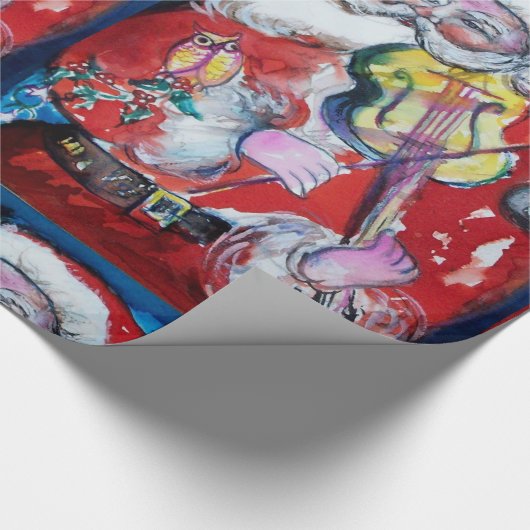 SANTA CLAUS MIT VIOLIN GESCHENKPAPIER (Ecke)