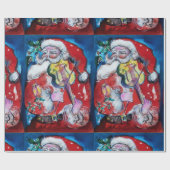 SANTA CLAUS MIT VIOLIN GESCHENKPAPIER (Flach)