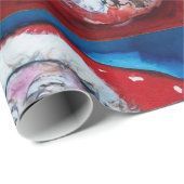 SANTA CLAUS MIT VIOLIN GESCHENKPAPIER (Rolleneckpunkt)