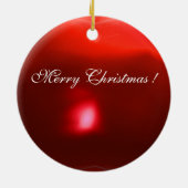 SANTA CLAUS MIT VIOLIN, MUSIK CHRISTMAS Red Ruby Keramikornament (Hinten)