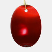 SANTA CLAUS MIT VIOLIN, MUSIK CHRISTMAS Red Ruby Keramikornament (Hinten)