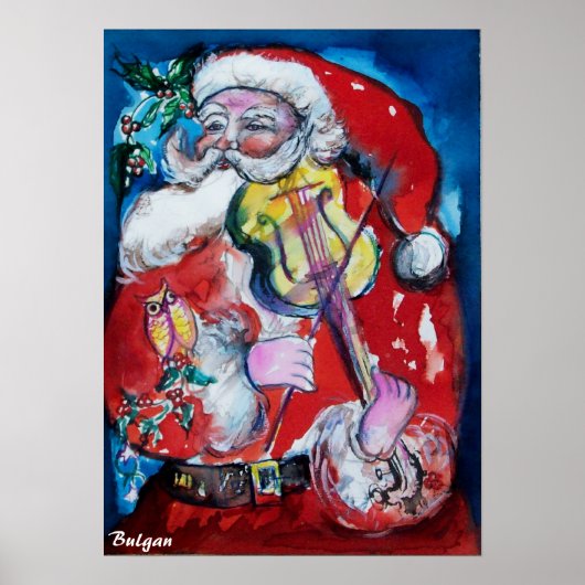 SANTA CLAUS MIT VIOLIN POSTER (Vorne)