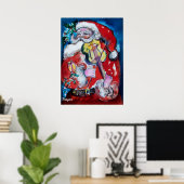 SANTA CLAUS MIT VIOLIN POSTER (Heimbüro)