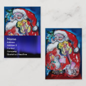 SANTA CLAUS MIT VIOLIN VISITENKARTE (Vorne/Hinten)