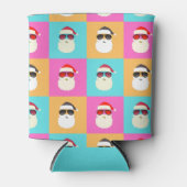 Santa Claus moderne neon multicolor Foto Collage Dosenkühler (Vorderseite)