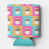 Santa Claus moderne neon multicolor Foto Collage Dosenkühler (Rückseite)