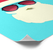 Santa Claus moderne neon multicolor Foto Collage Poster (Ecke)