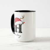 Santa Claus Monogram Mug Custom Gift for Him & Her Tasse (Vorderseite Links)