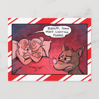 Santa Claus Mood Lighting Christmas Postcard Feiertagspostkarte