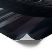 Santa Claus Motorrad Biker Weihnachten Poster (Ecke)