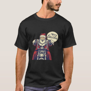 Santa Claus Motorrad T-Shirt