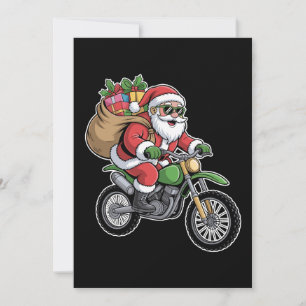 Santa Claus Motorrad Weihnachten Xmas Tasche Fahrt Einladung
