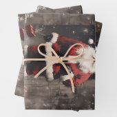Santa Claus Mural Geschenkpapier Set (Beispiel)