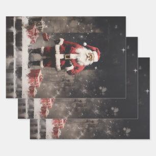 Santa Claus Mural Geschenkpapier Set