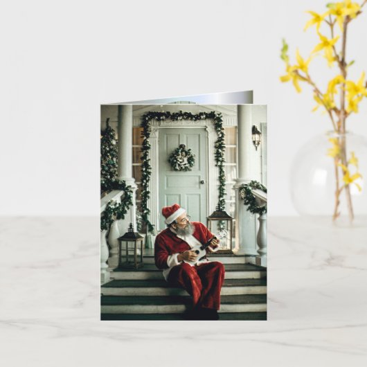 Santa Claus Musik Karte (Gelbe Blume)