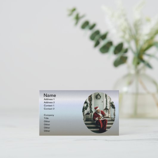 Santa Claus Musik Visitenkarte (Stehend Vorderseite)