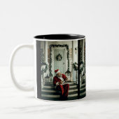 Santa Claus Musik Zweifarbige Tasse (Links)