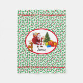 Santa Claus Name Persönliche Autositze Nickerchen Fleecedecke (Vorderseite)