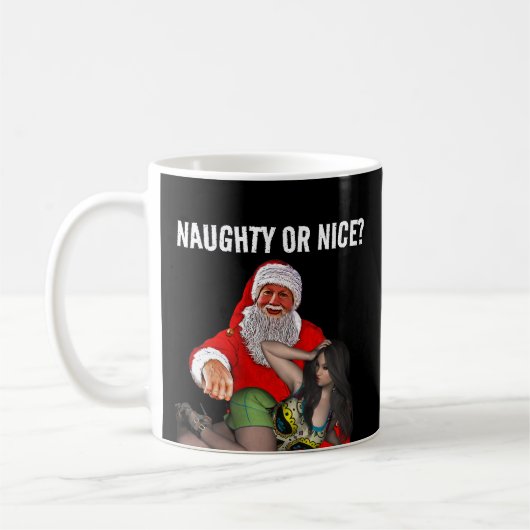 SANTA CLAUS NAUGHTY GIRL CHRISTMAS COFFEE MUGS KAFFEETASSE (Links)