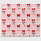 Santa Claus Naughty List Sock Christmas Gift Geschenkpapier (Flach)