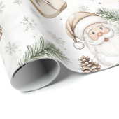 Santa Claus Neutral Vintage Holiday Christmas Geschenkpapier (Rolleneckpunkt)