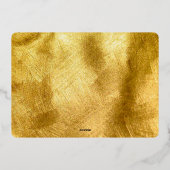 Santa Claus Nice List Certificate Custom Gold Folieneinladung (Rückseite)