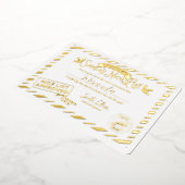 Santa Claus Nice List Certificate Custom Gold Folieneinladung (Gedreht)