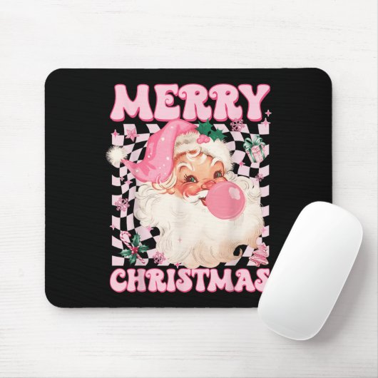 Santa Claus Nk Sungles Blowing Bubble Gum Christma Mousepad (Mit Mouse)