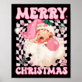 Santa Claus Nk Sungles Blowing Bubble Gum Christma Poster (Vorne)