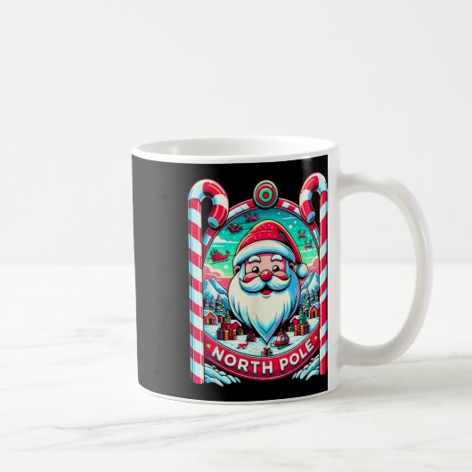 Santa Claus North Pole Frohe Weihnachtsfest Xma Kaffeetasse (Rechts)