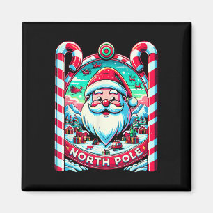 Santa Claus North Pole Frohe Weihnachtsfest Xma Magnet