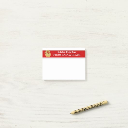 Santa Claus North Pole Memobook Post-it Klebezettel (Auf Schreibtisch)