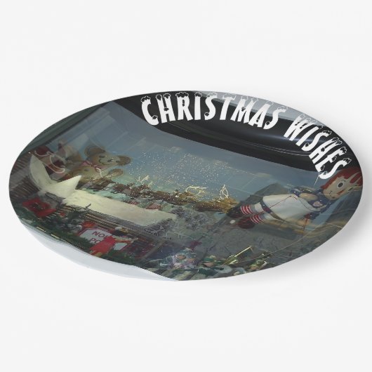 Santa Claus North Pole Weihnachten Pappteller (Schrägansicht)