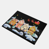 Santa Claus North Pole Weihnachtsdorf Fußmatte (Schrägansicht)