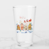 Santa Claus North Pole Weihnachtsdorf Glas (Rückseite)