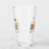 Santa Claus North Pole Weihnachtsdorf Glas (Links)