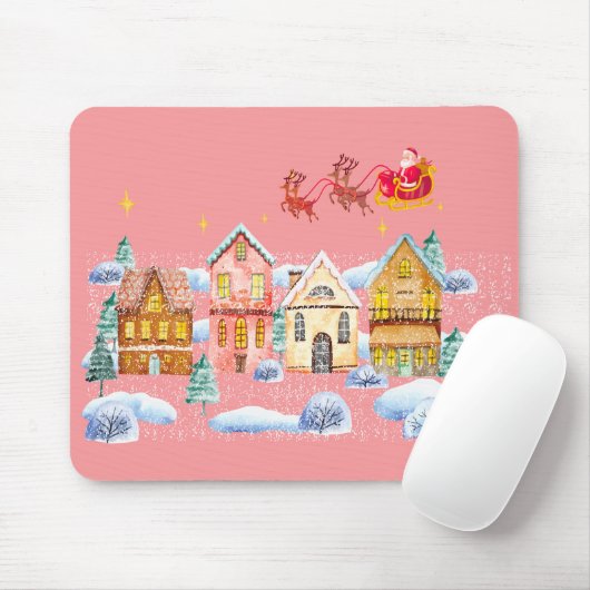 Santa Claus North Pole Weihnachtsdorf Mousepad (Mit Mouse)