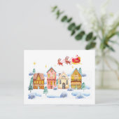 Santa Claus North Pole Weihnachtsdorf Postkarte (Stehend Vorderseite)