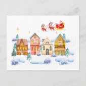 Santa Claus North Pole Weihnachtsdorf Postkarte (Vorderseite)
