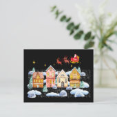 Santa Claus North Pole Weihnachtsdorf Postkarte (Stehend Vorderseite)