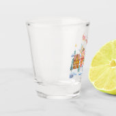 Santa Claus North Pole Weihnachtsdorf Schnapsglas (Links)