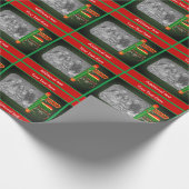 Santa Claus North Pole Your Foto Holiday Geschenkpapier (Ecke)