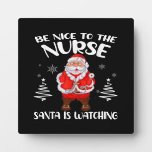 Santa Claus Nurse Fotoplatte