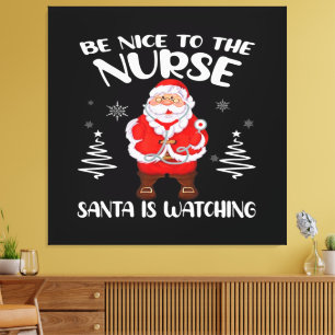 Santa Claus Nurse Leinwanddruck