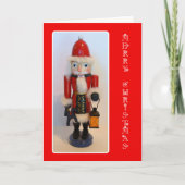 Santa Claus Nutcracker Feiertagskarte (Vorderseite)