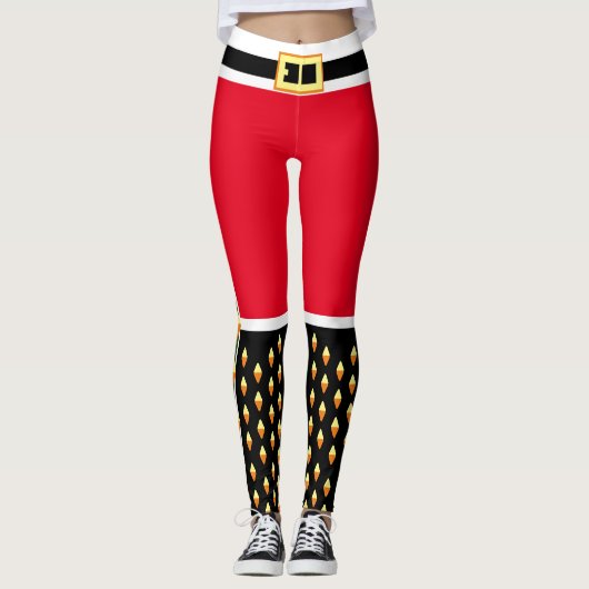 Santa Claus Nutcracker Soldier Novelty Leggings (Vorderseite)